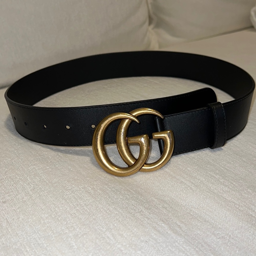Authentic Gucci wide leather belt